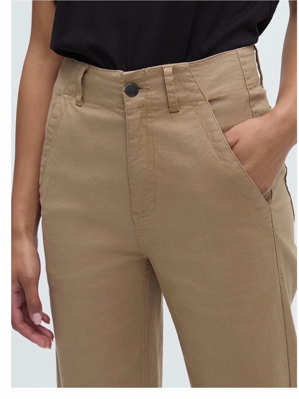 tentree Women's Cropped Slocan Pant in Khaki